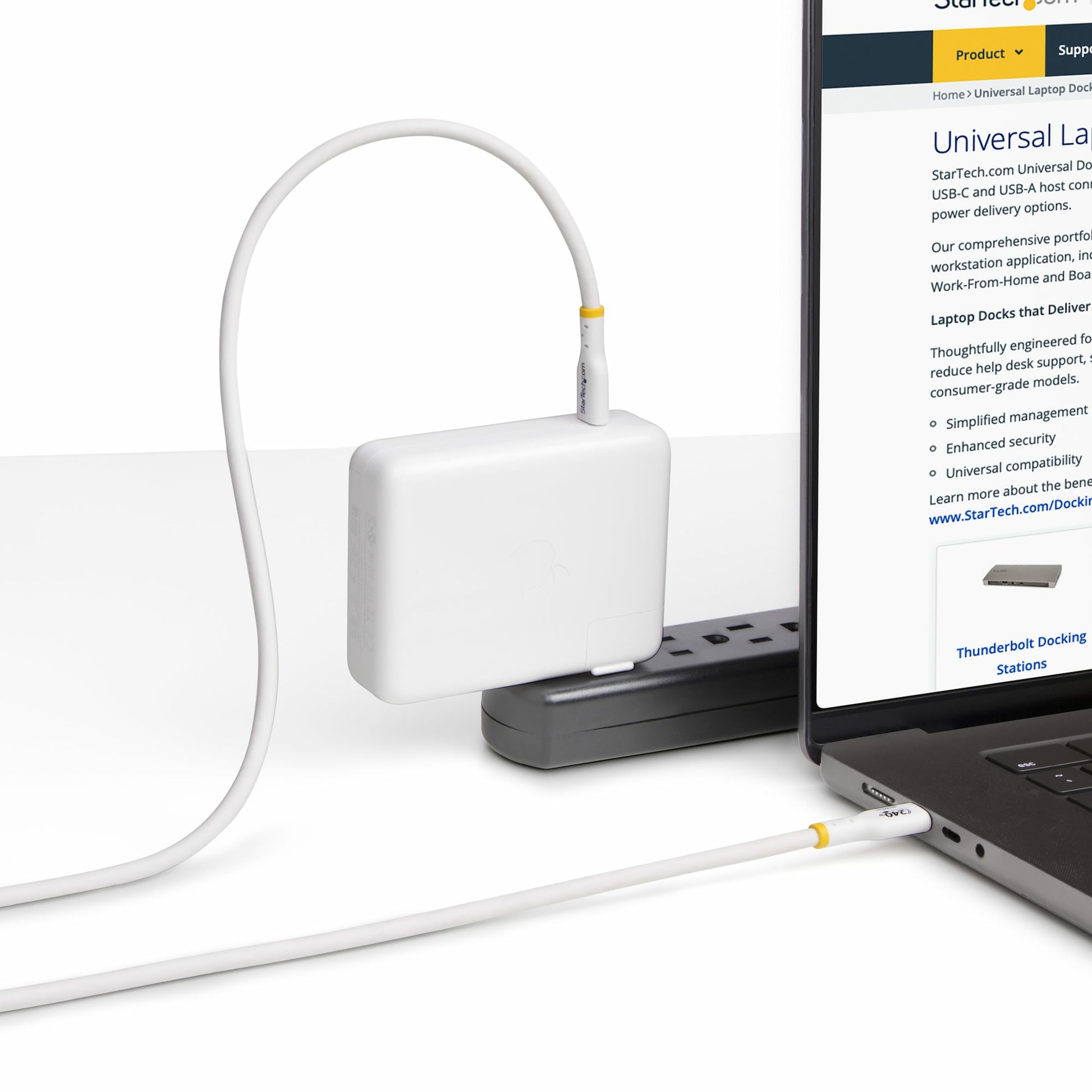 StarTech.com USB-C auf USB-C Kabel – USB 2.0 (480 Mbit/s) – 4 m – PD 240 W – TPE-Mantel – Weiss