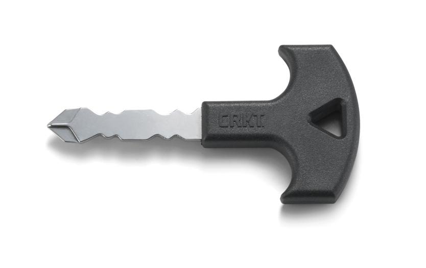 Crkt Multitool-Schlüsselanhänger Tactical Key Williams – Edelstahl, Schwarz/Silber, 30,6 mm