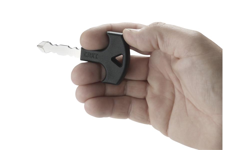 Crkt Multitool-Schlüsselanhänger Tactical Key Williams – Edelstahl, Schwarz/Silber, 30,6 mm