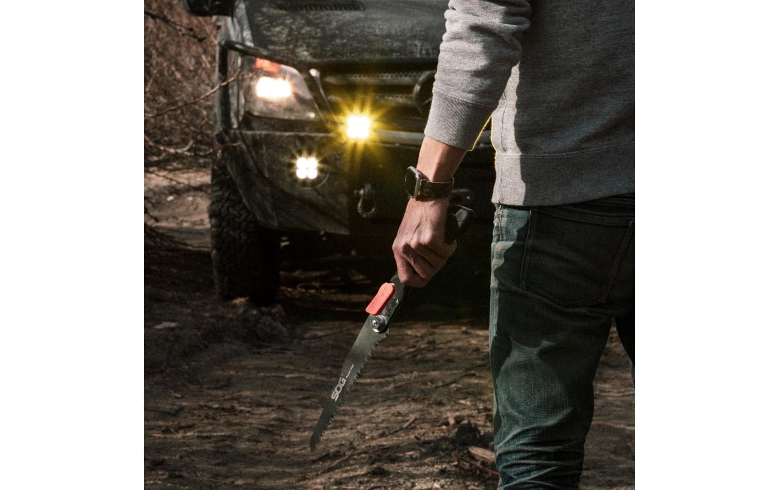 SOG F10N-CP – Baumsäge 210 mm, Karbonstahl, faltbar, schwarz