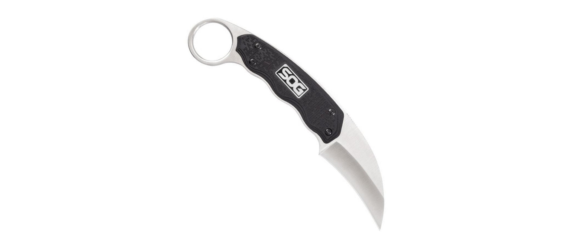 SOG Gambit – Survivalmesser 65 mm, glasfaserverstärktes Nylon, Einhandöffnung, schwarz