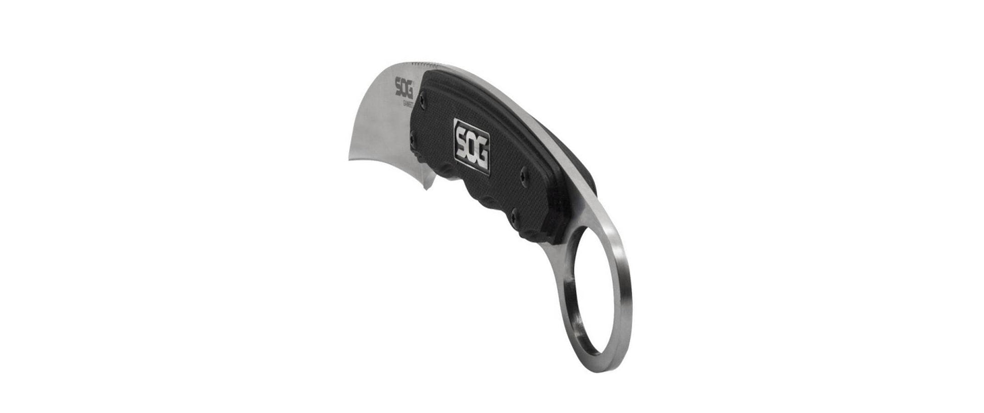 SOG Gambit – Survivalmesser 65 mm, glasfaserverstärktes Nylon, Einhandöffnung, schwarz