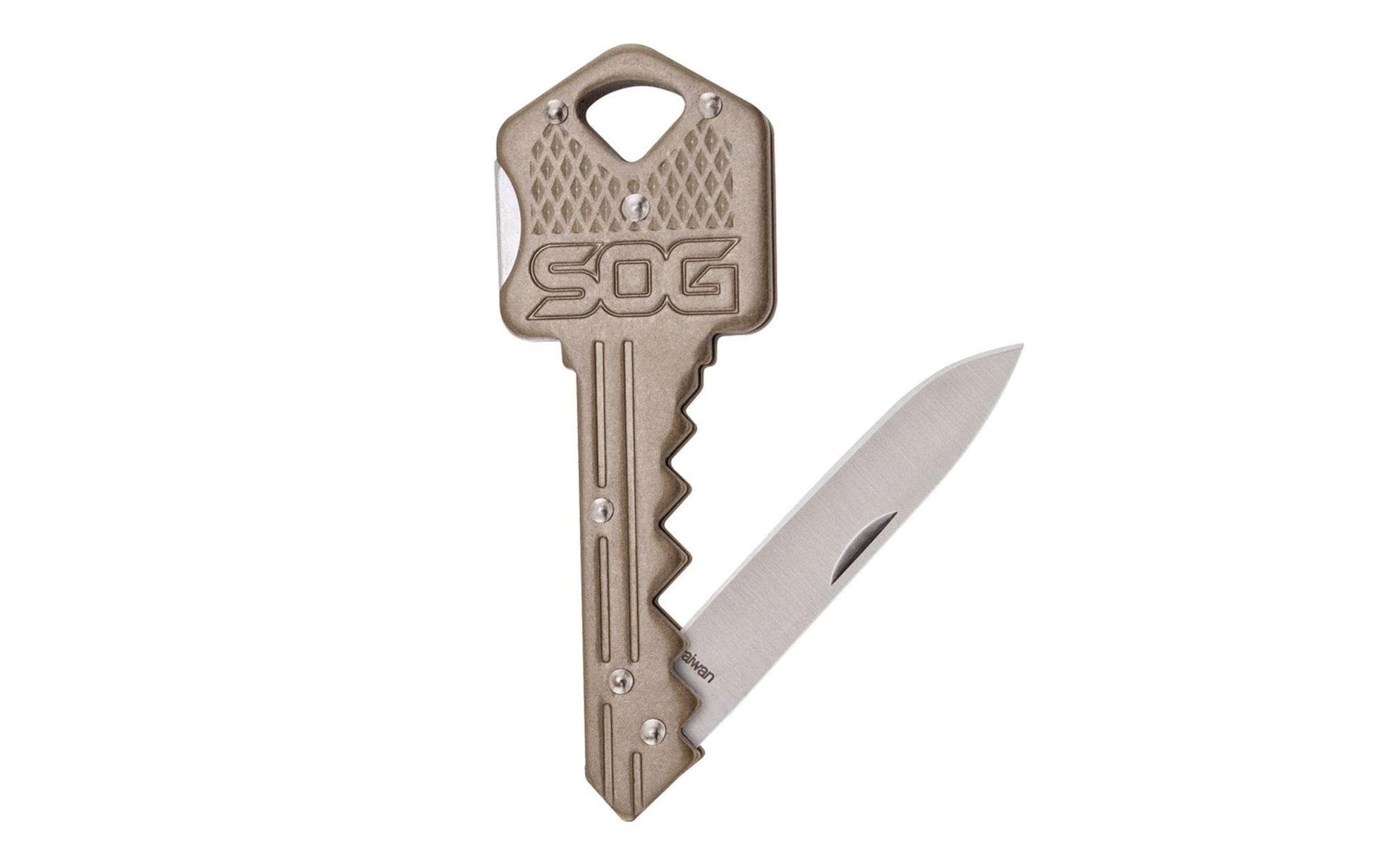 SOG KEY102-CP Schlüsselmesser – Klingenlänge 38 mm, Gesamtlänge 102 mm