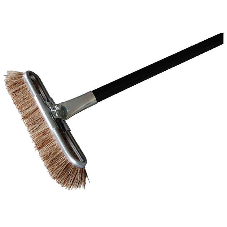 Weitaclean Scheuerbürste – pflanzliche Faser, Metall (rostfrei), 23 cm, schwarz, für Aussenbereich