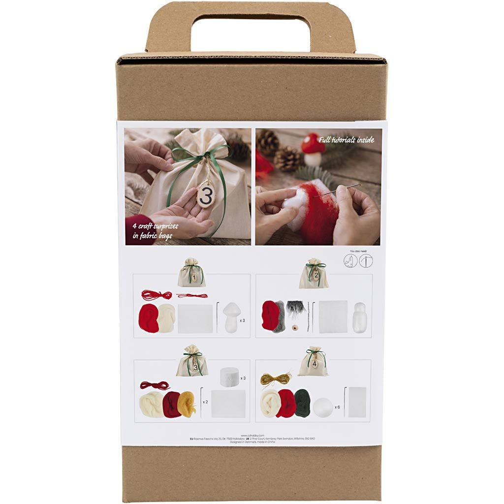 Creativ Company Kreativkalender Filzen – Weihnachten – 4 Stück
