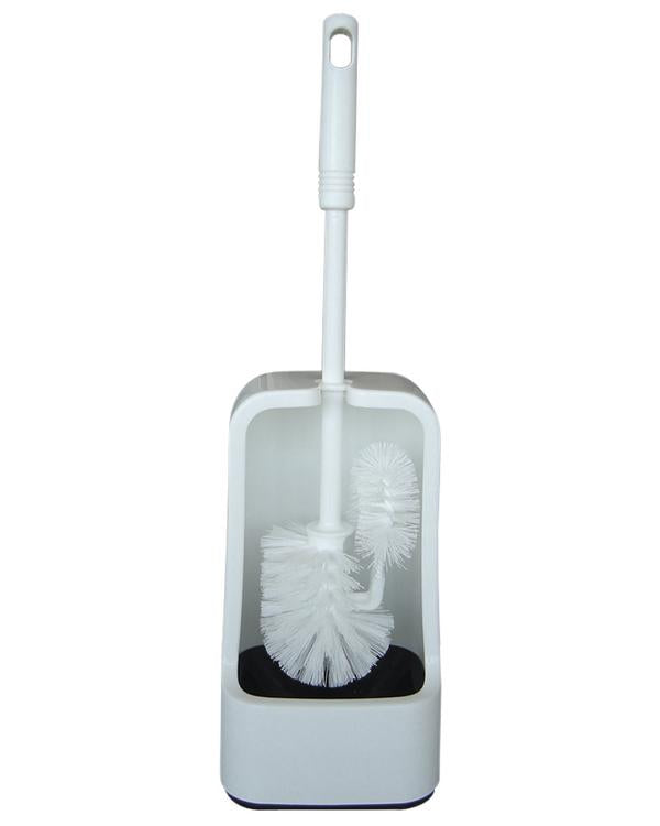 WC-Bürstenset – Polypropylen, Weiss, mit Randreiniger