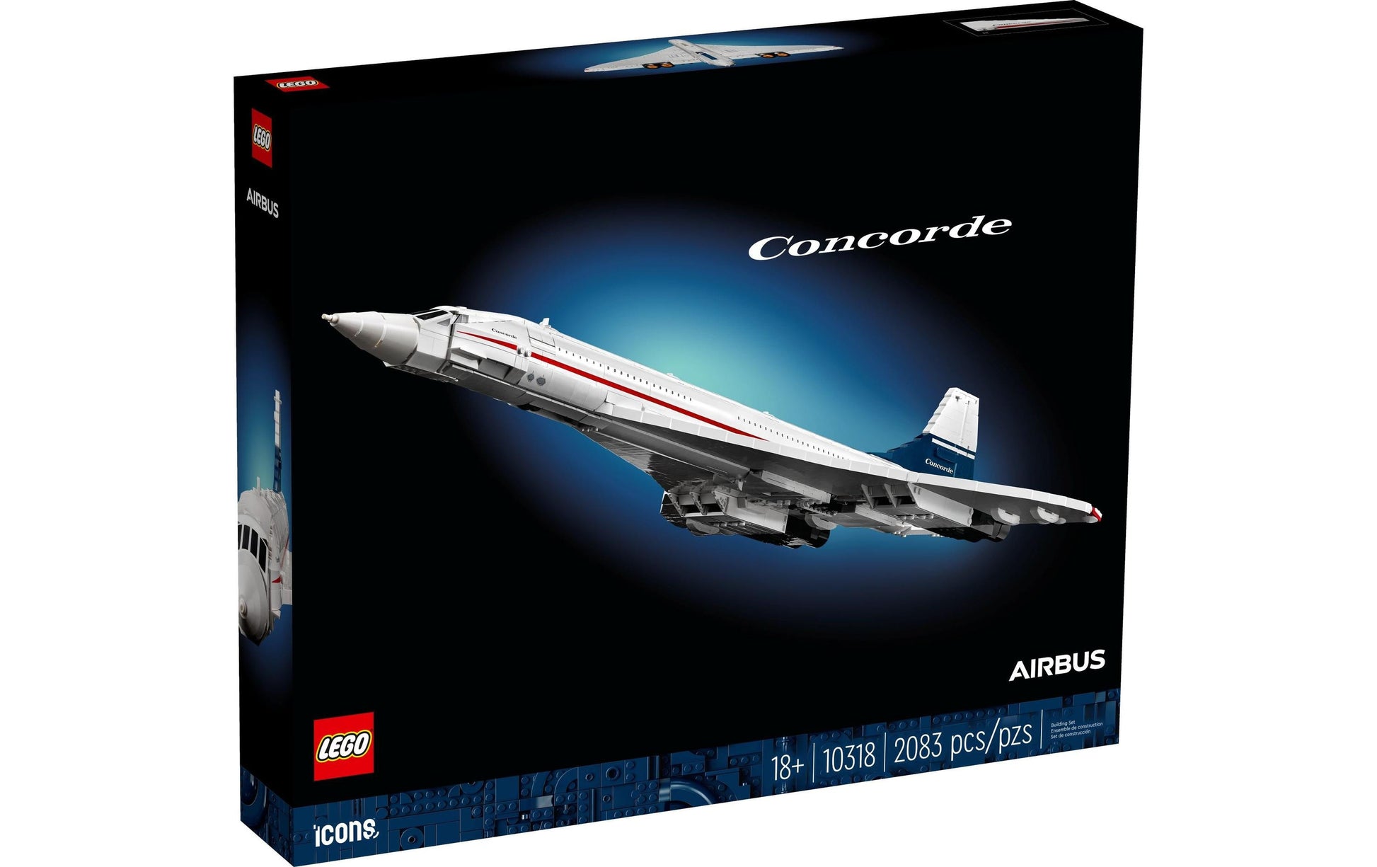LEGO Icons Concorde 3D-Puzzle – 2083-teilig – 43 × 15 × 105 cm – ab 18 Jahren