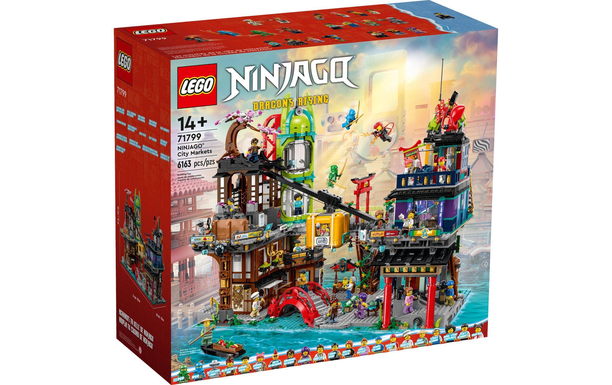 LEGO Ninjago Die Märkte von NINJAGO City Bauset – 6163 Teile – 51 × 46 × 25 cm – ab 14 Jahren