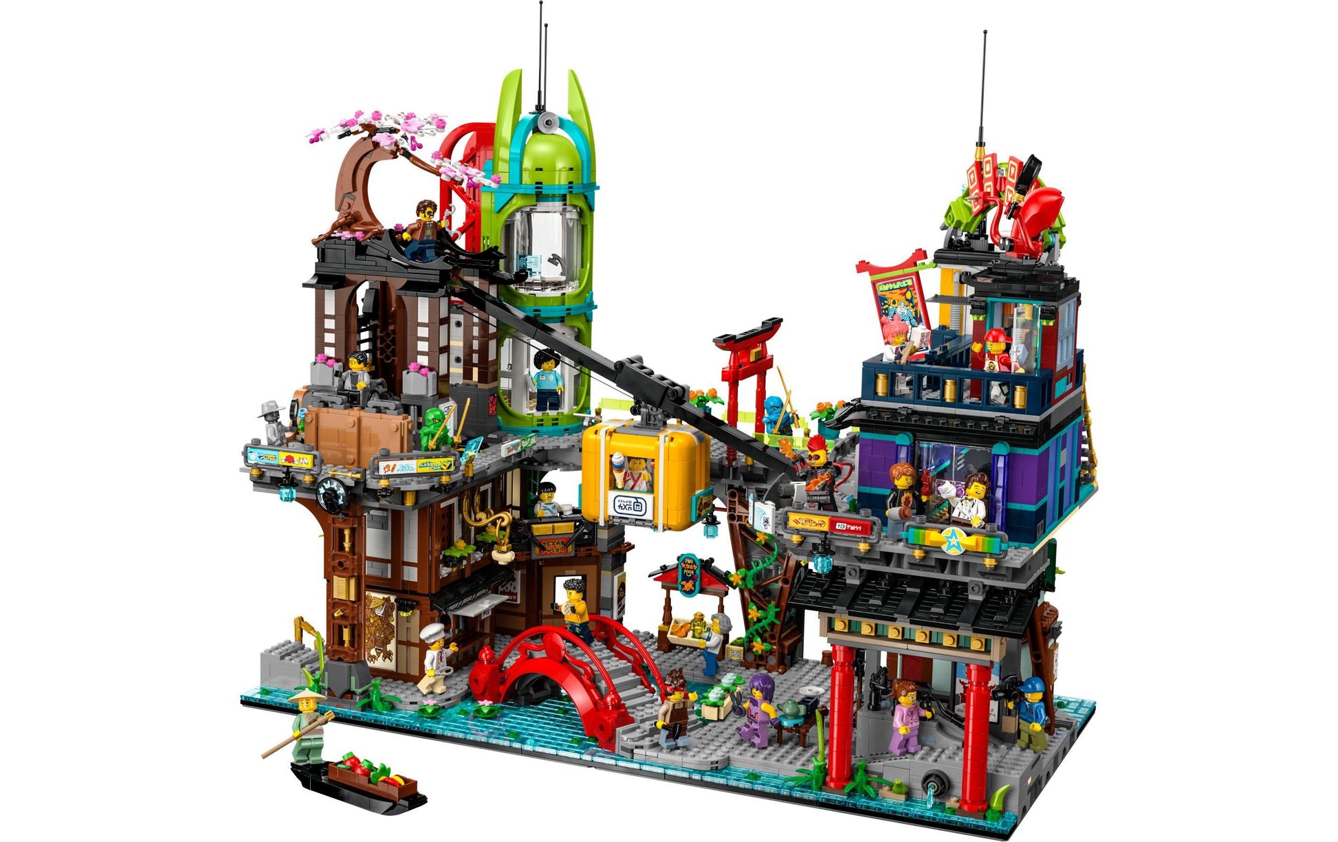 LEGO Ninjago Die Märkte von NINJAGO City Bauset – 6163 Teile – 51 × 46 × 25 cm – ab 14 Jahren