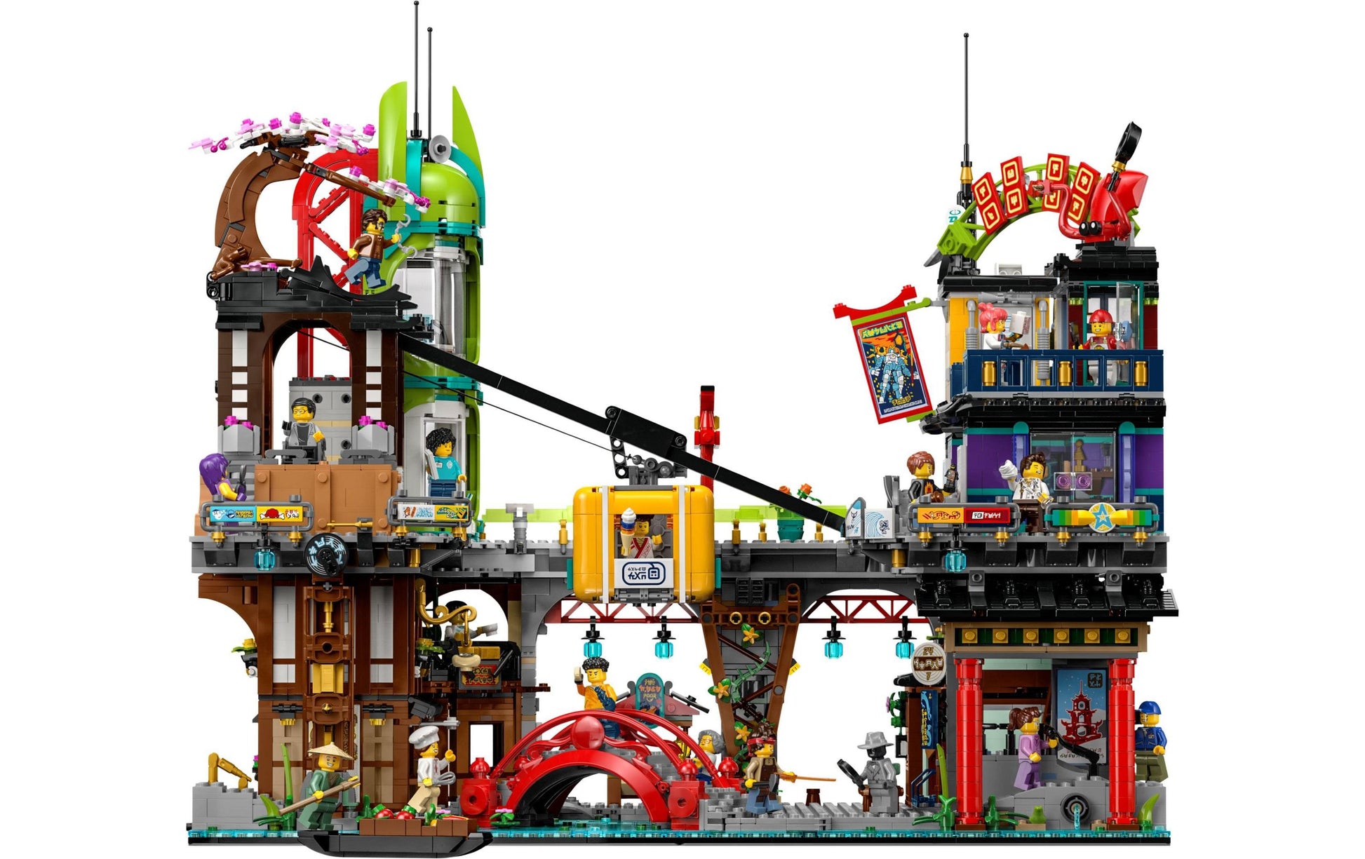 LEGO Ninjago Die Märkte von NINJAGO City Bauset – 6163 Teile – 51 × 46 × 25 cm – ab 14 Jahren