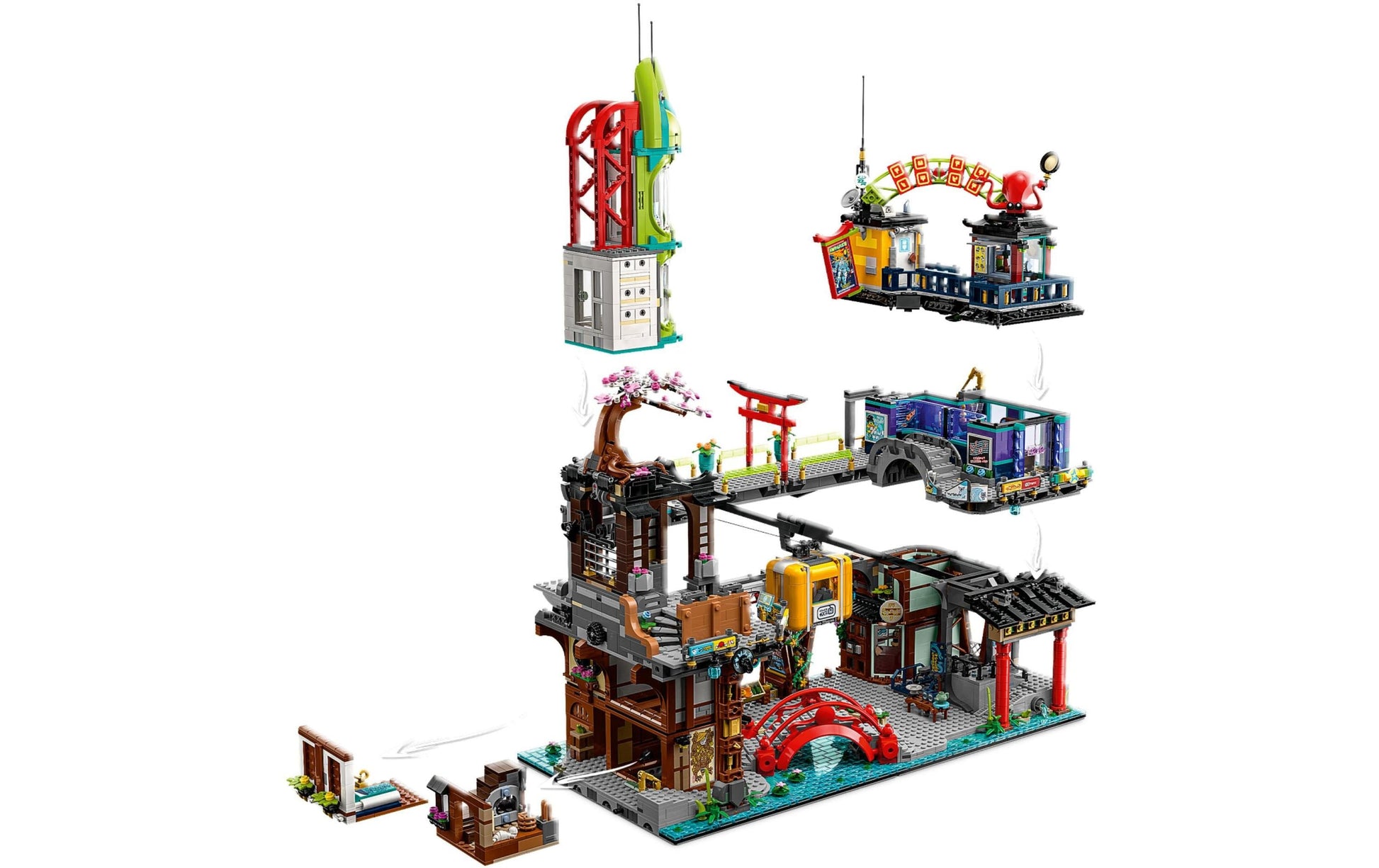 LEGO Ninjago Die Märkte von NINJAGO City Bauset – 6163 Teile – 51 × 46 × 25 cm – ab 14 Jahren