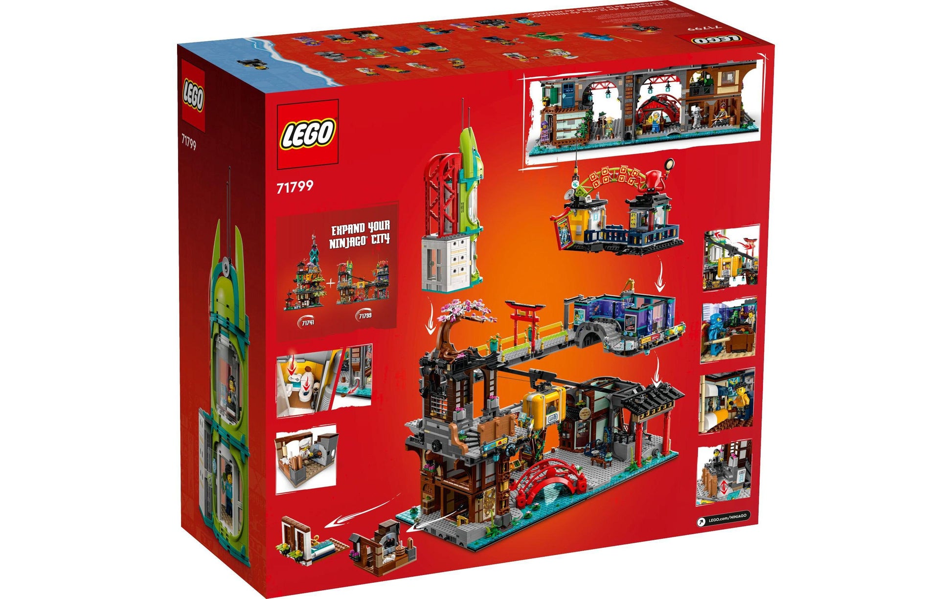 LEGO Ninjago Die Märkte von NINJAGO City Bauset – 6163 Teile – 51 × 46 × 25 cm – ab 14 Jahren