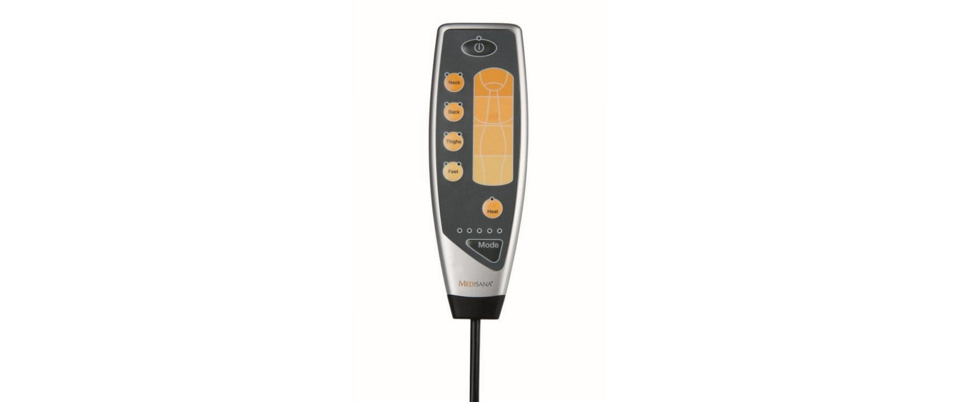 Medisana Massagematte – schwarz, orange, 1800 mm, Wärmefunktion, mit Fernbedienung
