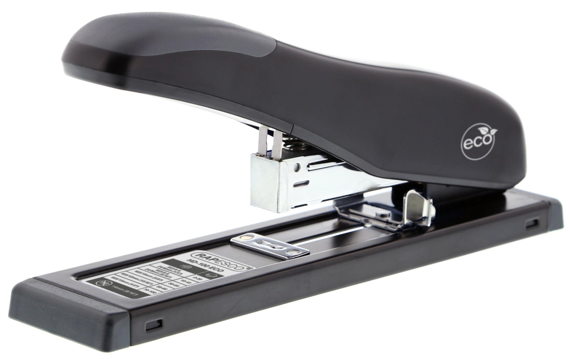 Rapesco 1307 Germ Savvy Heftgerät – 100 Blatt, antibakteriell, für 24/6, 24/8, schwarz