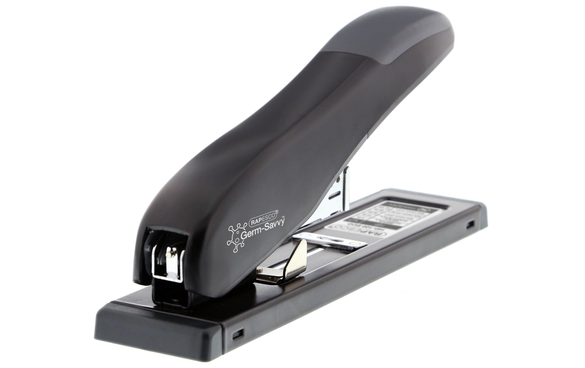 Rapesco 1307 Germ Savvy Heftgerät – 100 Blatt, antibakteriell, für 24/6, 24/8, schwarz