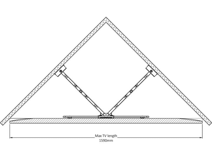 Multibrackets Flexarm – Wandhalterung, neigbar, für 40", VESA 200×200, bis 60 kg, Schwarz