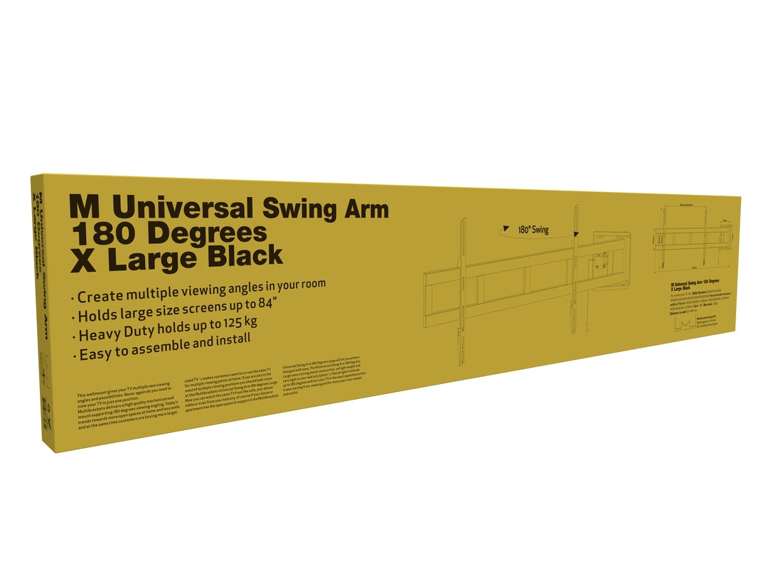 Multibrackets M Universal Schwenkarm 180 – Wandhalterung, schwenkbar, für 70", VESA 300×200, bis 125 kg