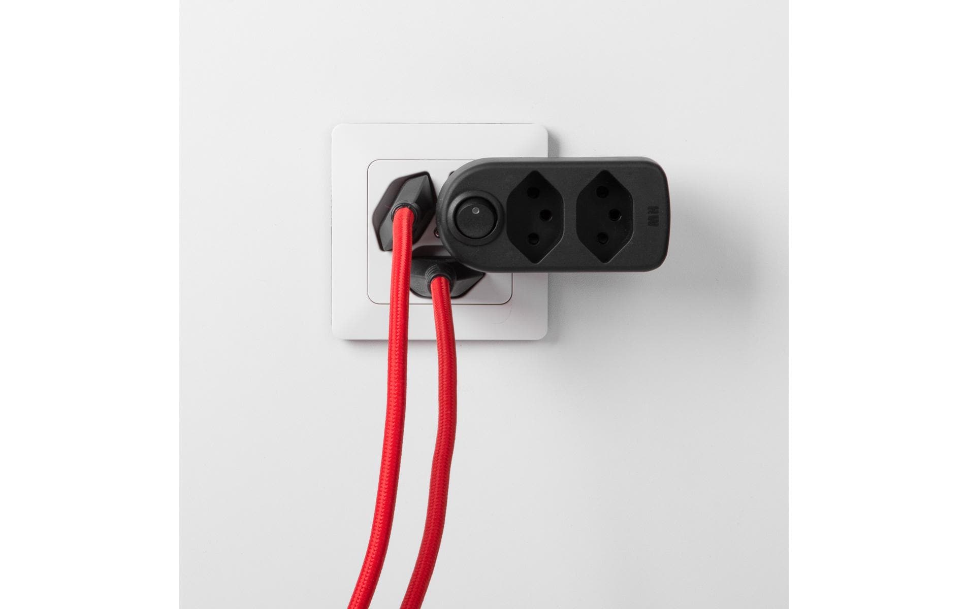 Max Hauri AG Max Hauri maxADAPTturn Abzweigstecker T12 zu 2× T13 – 2300 W, 10 A, 2 Steckdosen, drehbar, Gelb