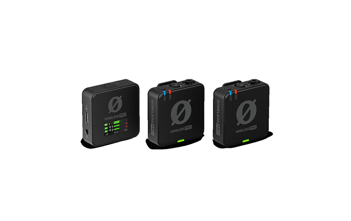 RØDE Wireless PRO Lavalier-Mikrofon-Set – 3,5 mm Klinke/USB-C, Kabellos, Omnidirektional, 20–20'000 Hz, Schwarz