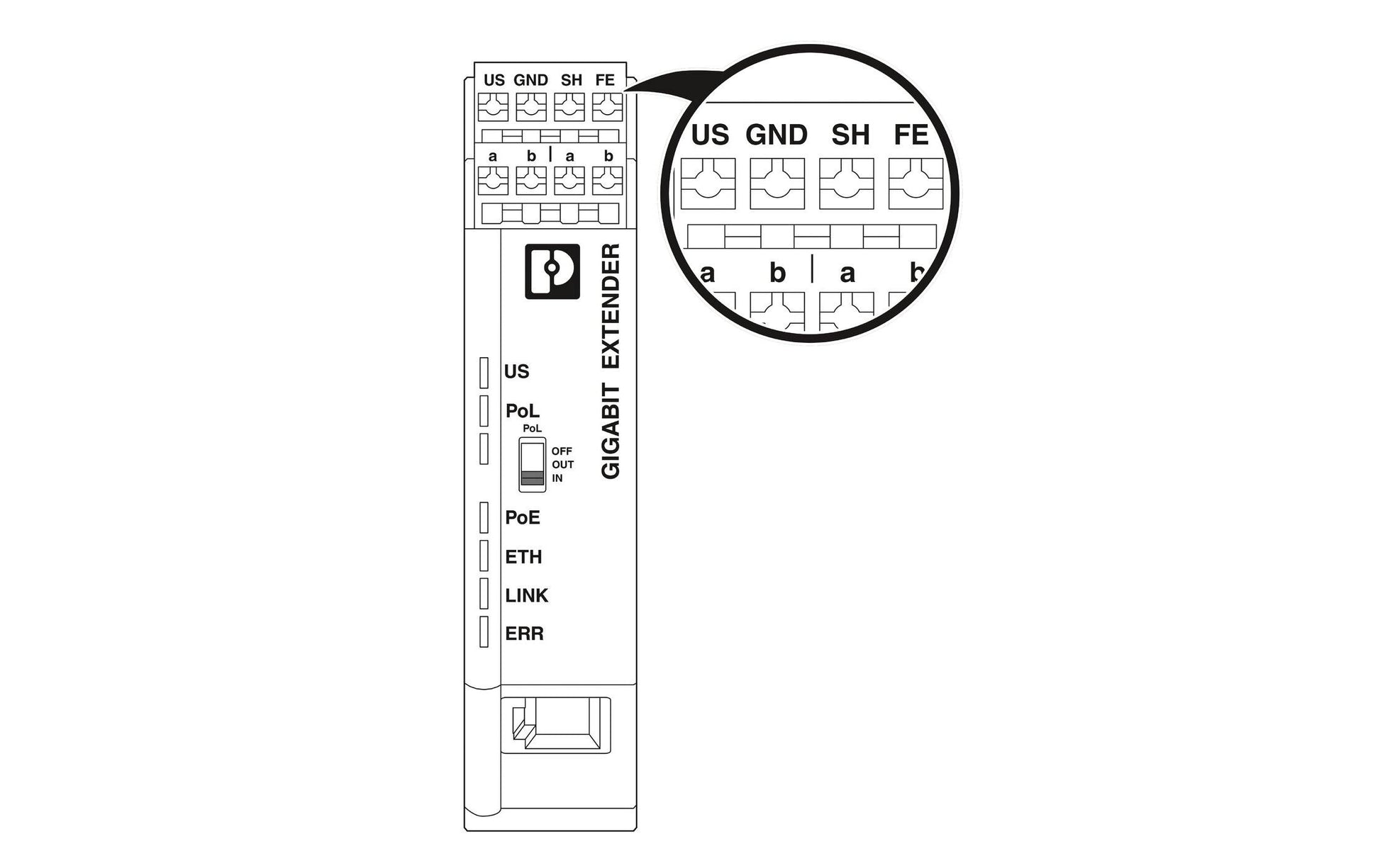 Phoenix Contact Extender 1010 ETH TP-G – Ethernet Extender – 1× RJ-45, 1G, 1000 m, Grau