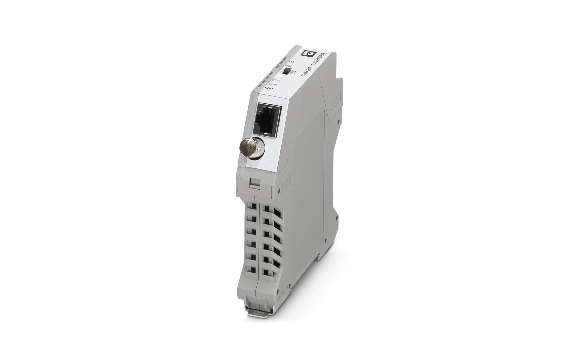 Phoenix Contact Extender 1010 ETH COAX-G – Ethernet Extender – 1 Gbit/s, Reichweite 1000 m, 1× RJ-45, Grau
