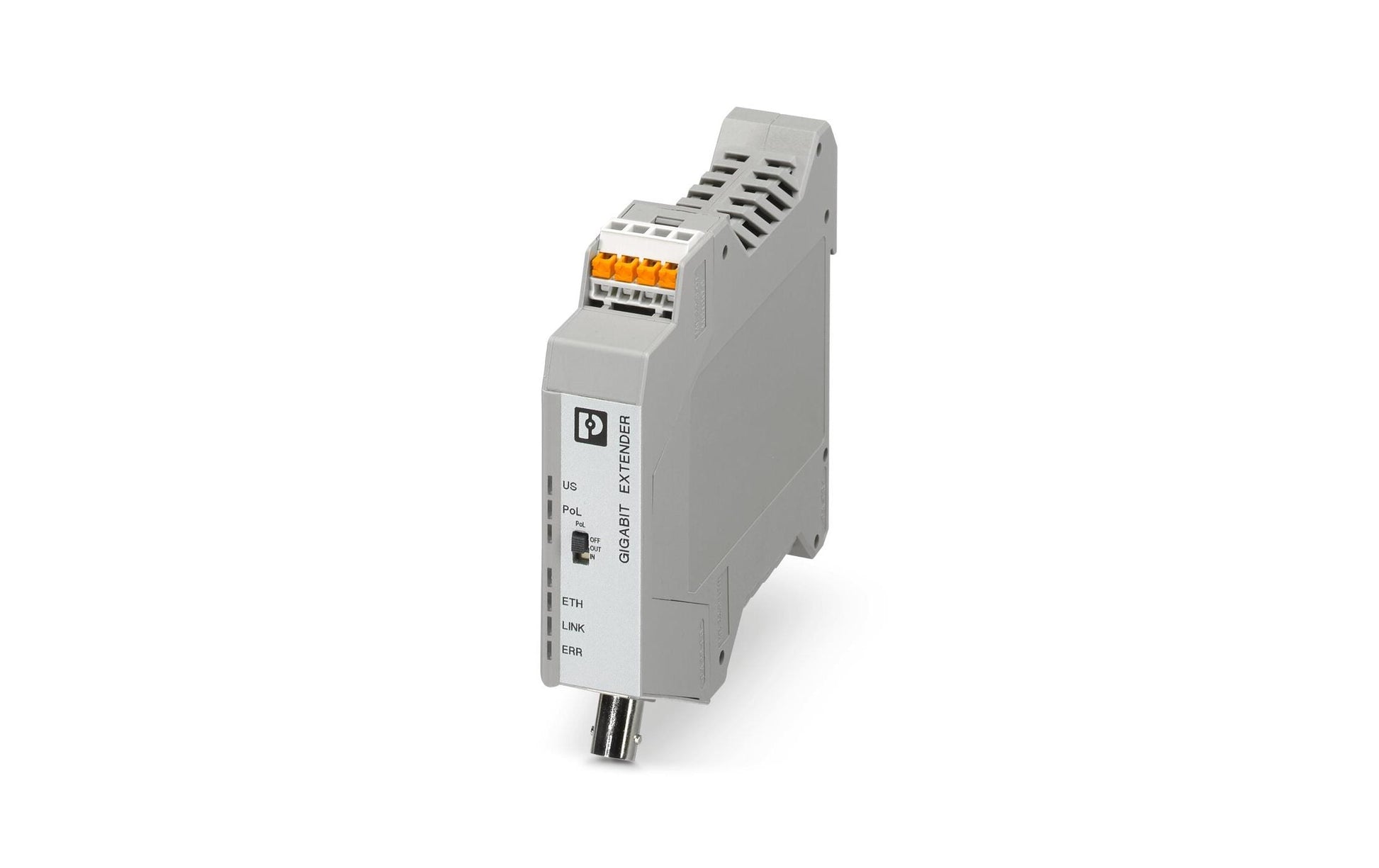 Phoenix Contact Extender 1010 ETH COAX-G – Ethernet Extender – 1 Gbit/s, Reichweite 1000 m, 1× RJ-45, Grau