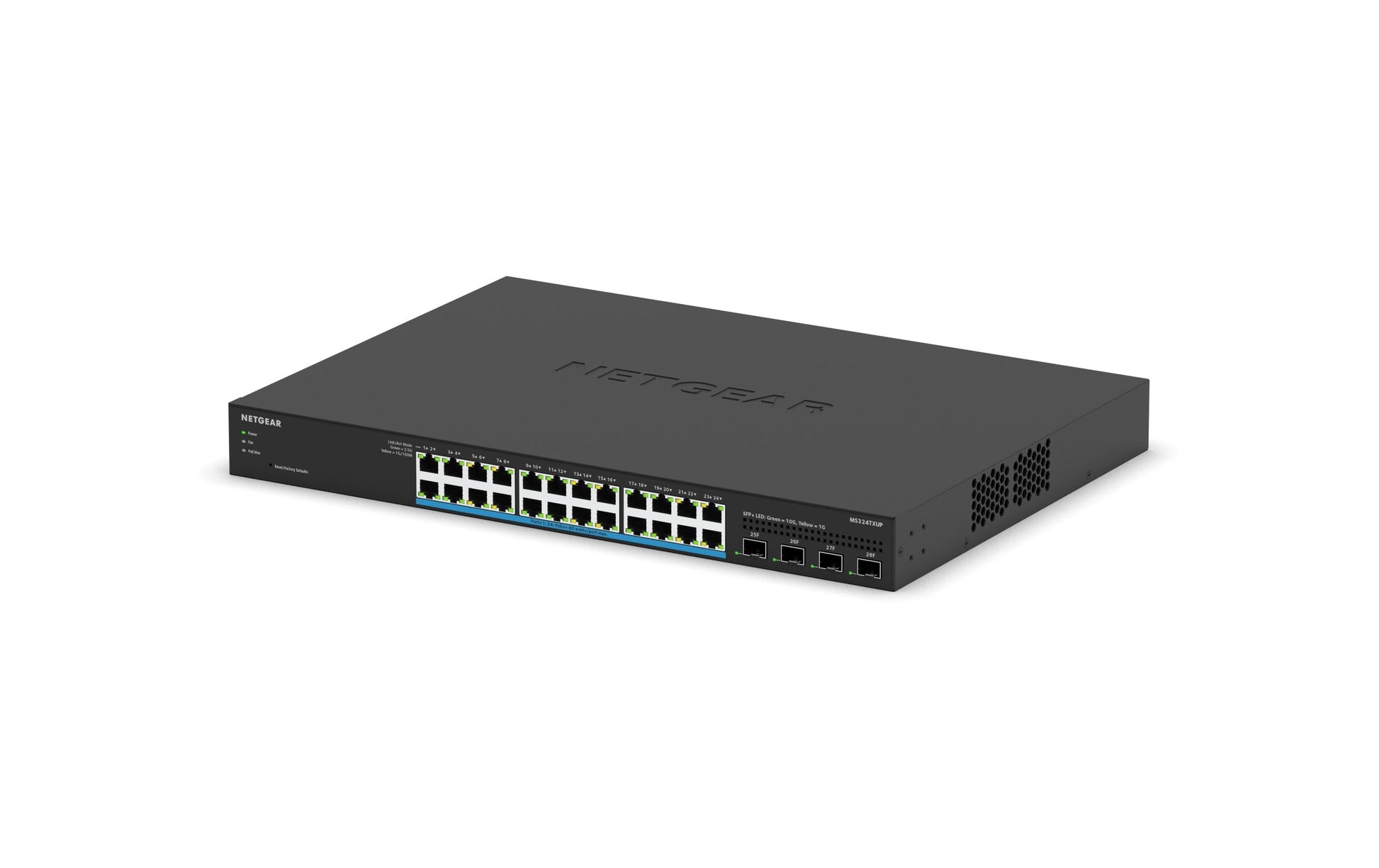 NETGEAR MS324TXUP – Verwalteter L2/L3/L4 Switch – 24× 2,5G, 4× SFP+, PoE++, PoE-Budget 720 W