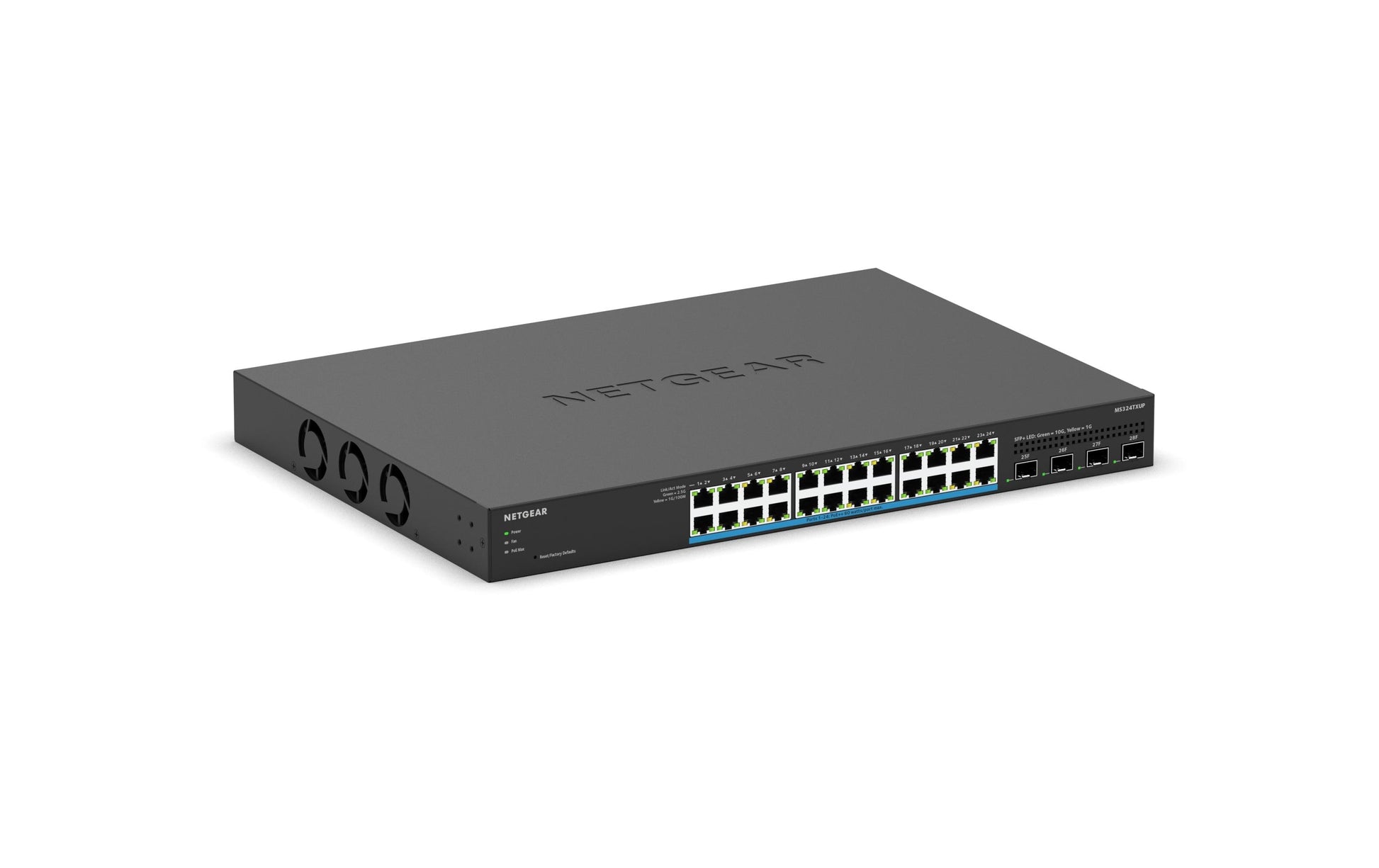 NETGEAR MS324TXUP – Verwalteter L2/L3/L4 Switch – 24× 2,5G, 4× SFP+, PoE++, PoE-Budget 720 W