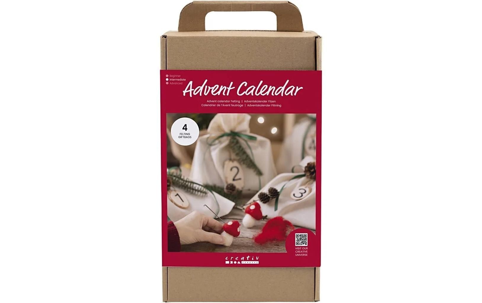 Creativ Company Kreativkalender Filzen – Weihnachten – 4 Stück
