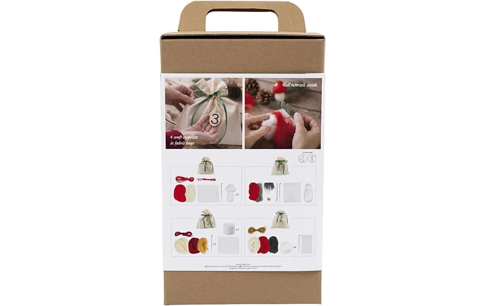 Creativ Company Kreativkalender Filzen – Weihnachten – 4 Stück