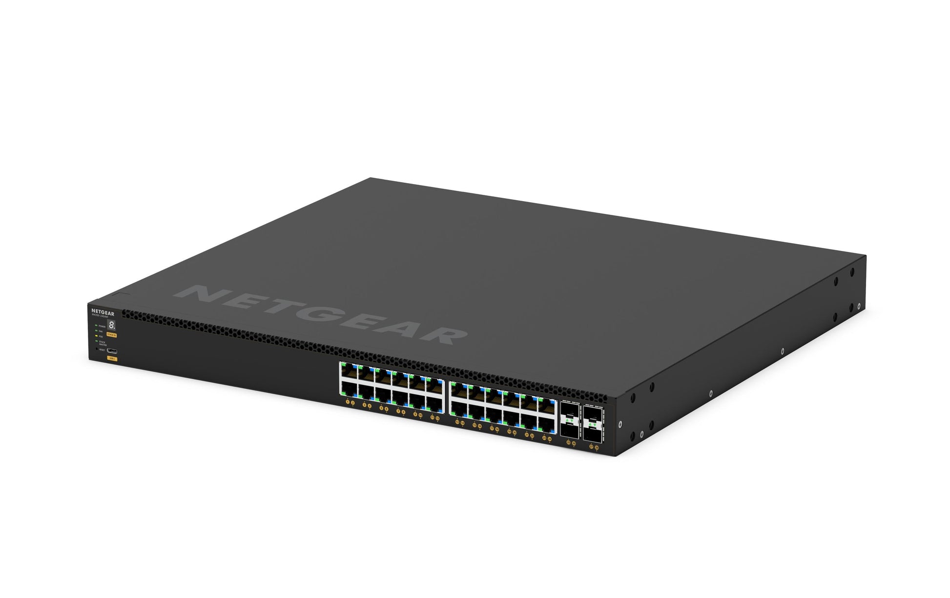 NETGEAR GSM4328-100AJS – Managed Switch – 24×GbE, 4×SFP+, L3, PoE+ 648 W, 1U