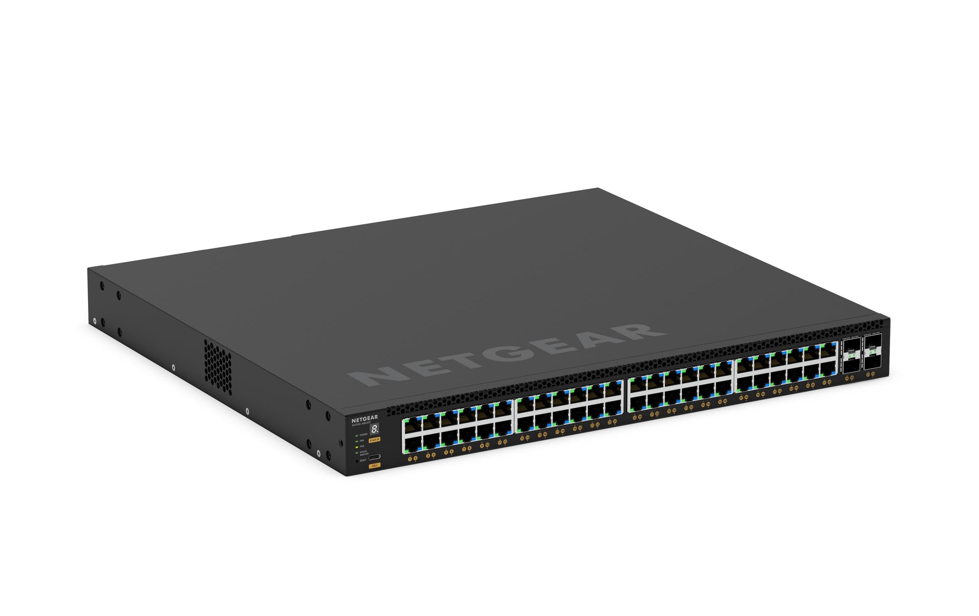NETGEAR M4350-48G4XF – Managed Switch – 48×GbE, 4×SFP+, L3, PoE+ 1440 W, 1U