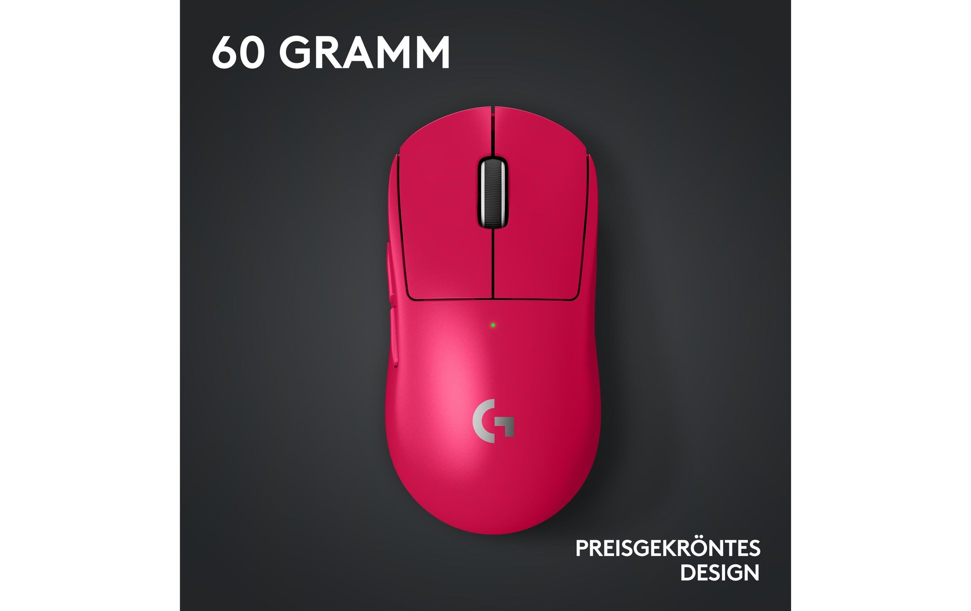 Logitech G G PRO X SUPERLIGHT 2 – Gaming-Maus – Kabellos (2,4 GHz), 32000 DPI, Rechts, Magenta