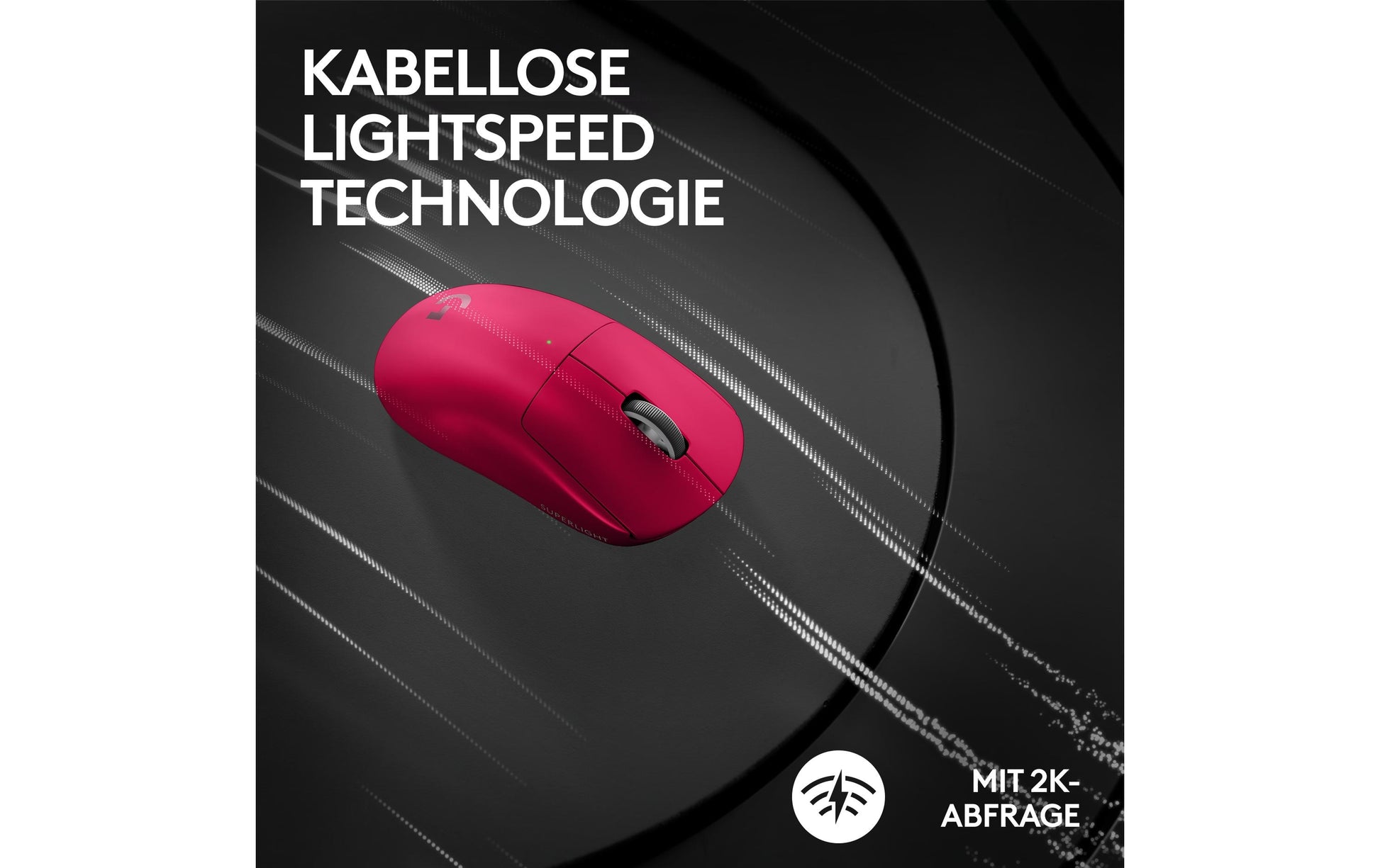 Logitech G G PRO X SUPERLIGHT 2 – Gaming-Maus – Kabellos (2,4 GHz), 32000 DPI, Rechts, Magenta