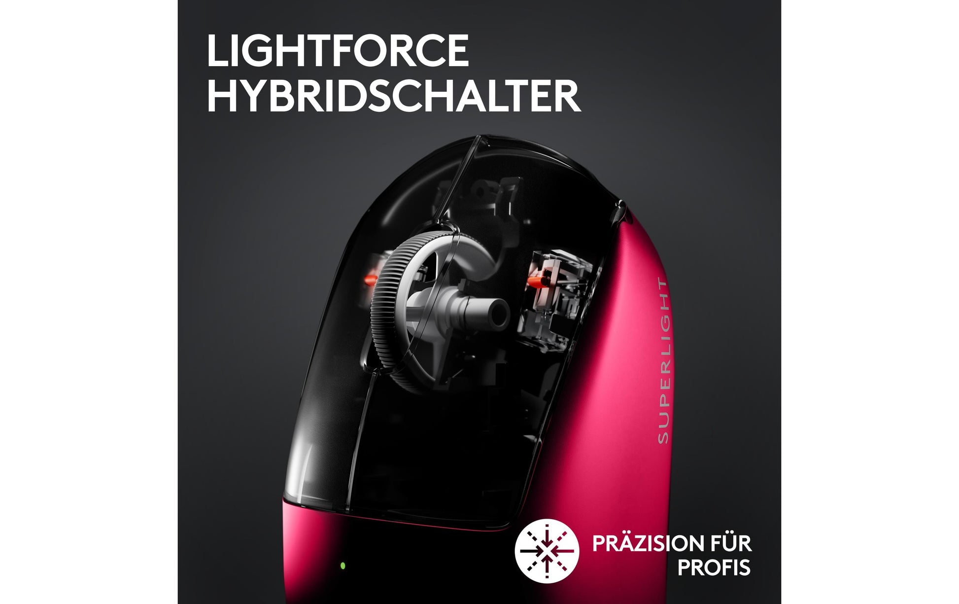 Logitech G G PRO X SUPERLIGHT 2 – Gaming-Maus – Kabellos (2,4 GHz), 32000 DPI, Rechts, Magenta