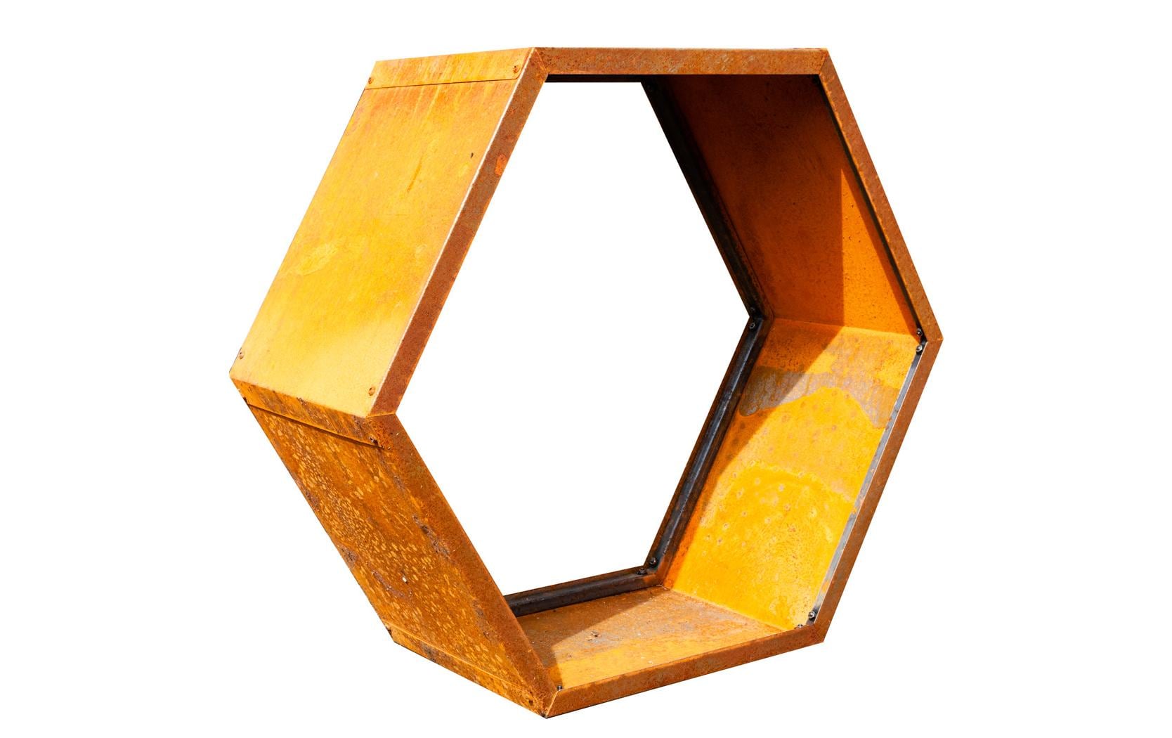 Innovesta Kaminholzregal eckig – Cortenstahl – 875 × 759 × 350 mm