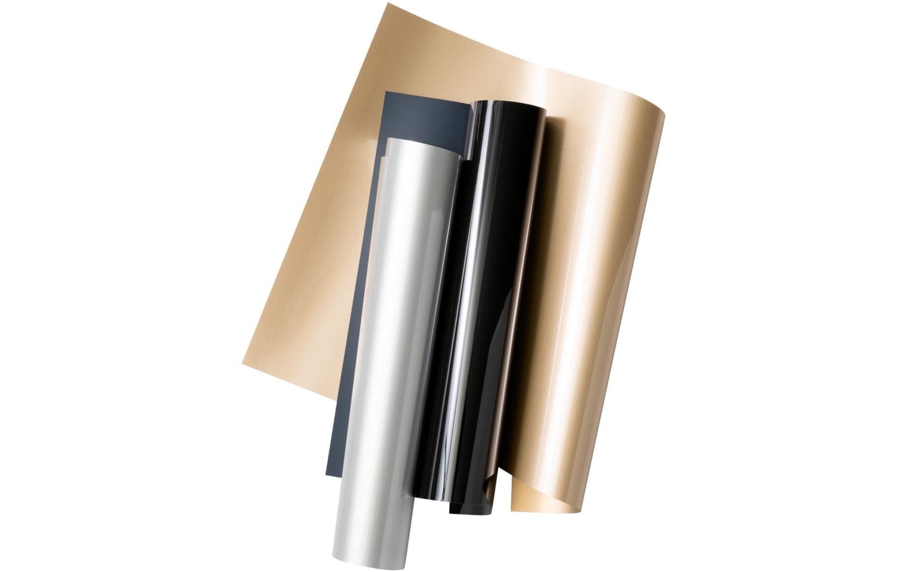 Cricut Aufbügelfolie – 3 Stück – Schwarz, Gold, Silber – 241×305 mm – für Cricut Joy Xtra
