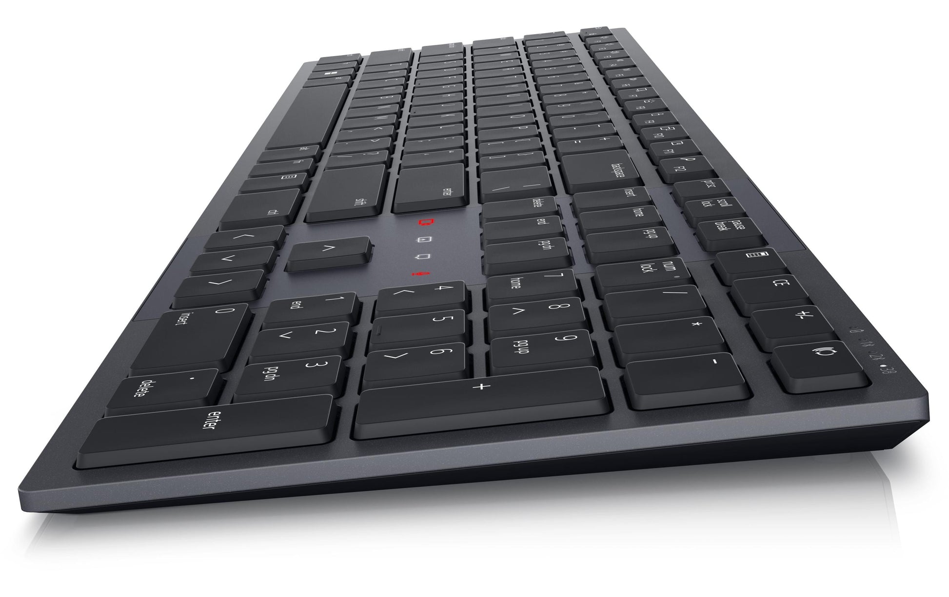 Dell KB900 – Tastatur, kabellos, DE-Layout (DE), Fullsize (mit Ziffernblock), Scissor, aufladbar, Graphit