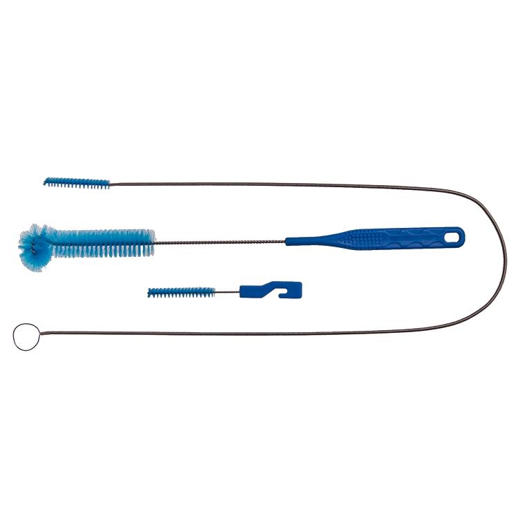 Fugen-/Detailbürste – 3-teilig, Ø 8/25/8 mm, 14,5/41/61 cm, Nylon, blau