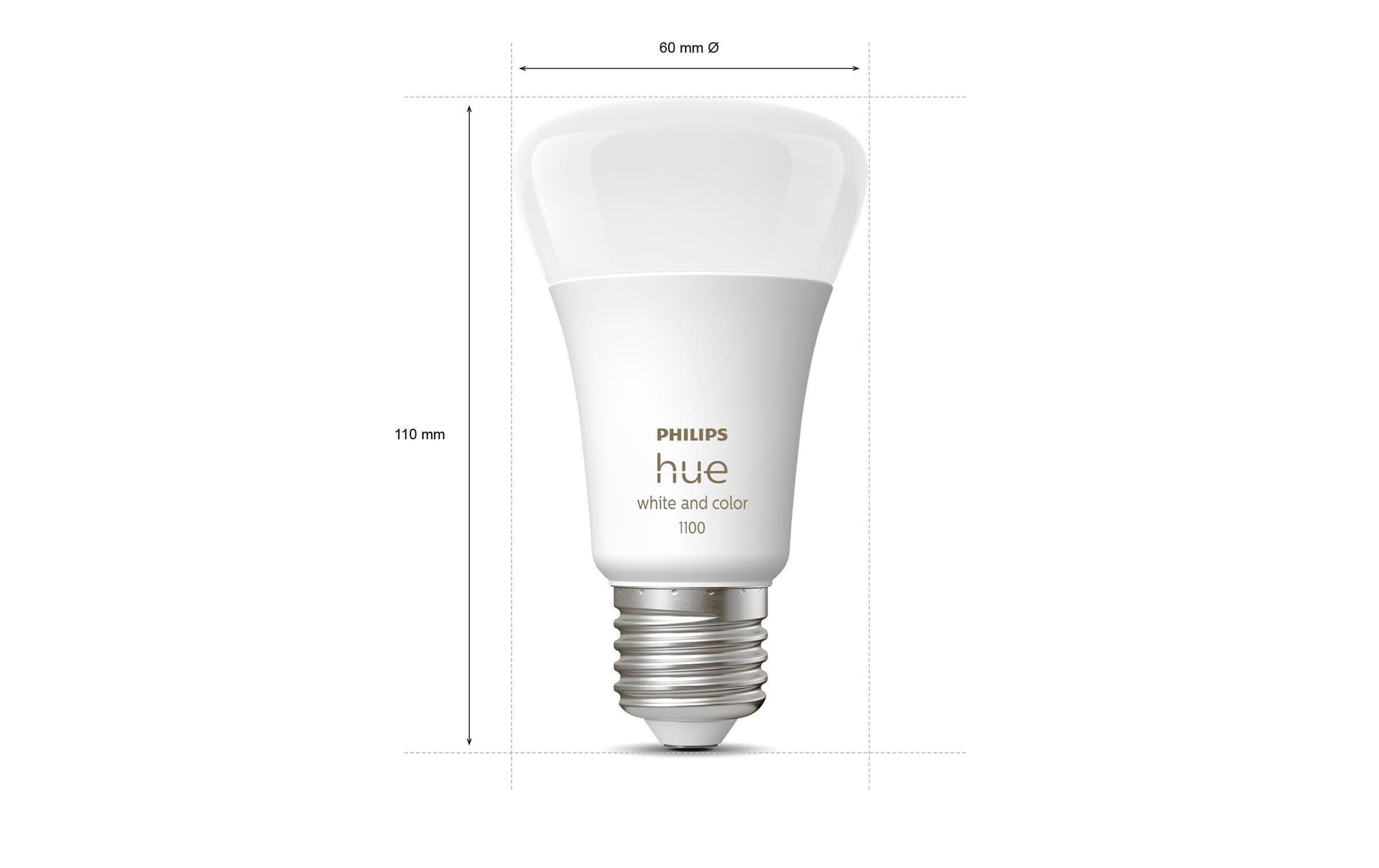 Philips by Signify Philips Hue Smart-Leuchtmittel E27 – 1100 lm, 2000–6500 K/mehrfarbig, dimmbar
