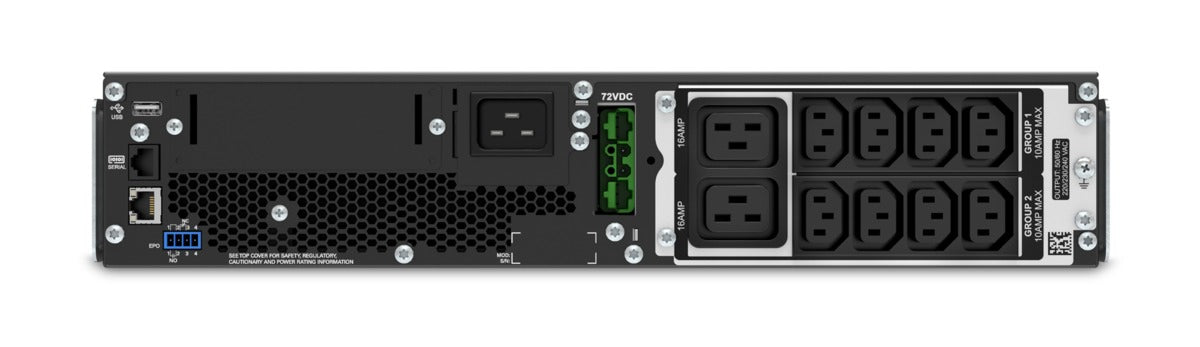 APC Smart-UPS SRT3000RMXLI USV 3 kVA/2700 W Online – 2U Rack – C13×8, C19×2 – Eingang IEC C20
