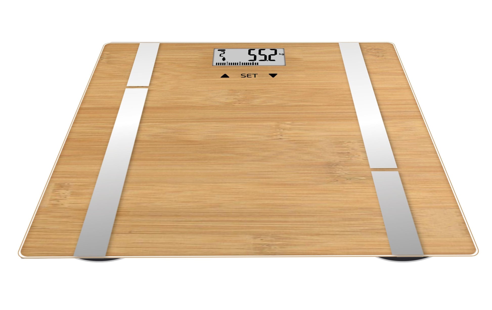 Terraillon Personenwaage Bamboo Fit – 28×28×2 cm, Bambus, 180 kg