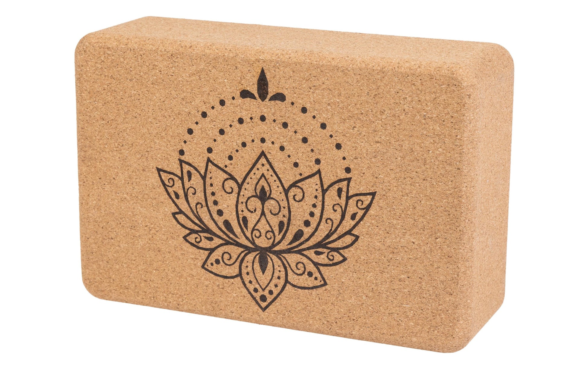 KOOR Yoga-Set (Matte & Block) – 4-teilig – 183 × 61 × 0,4 cm – braun, violett – Kork