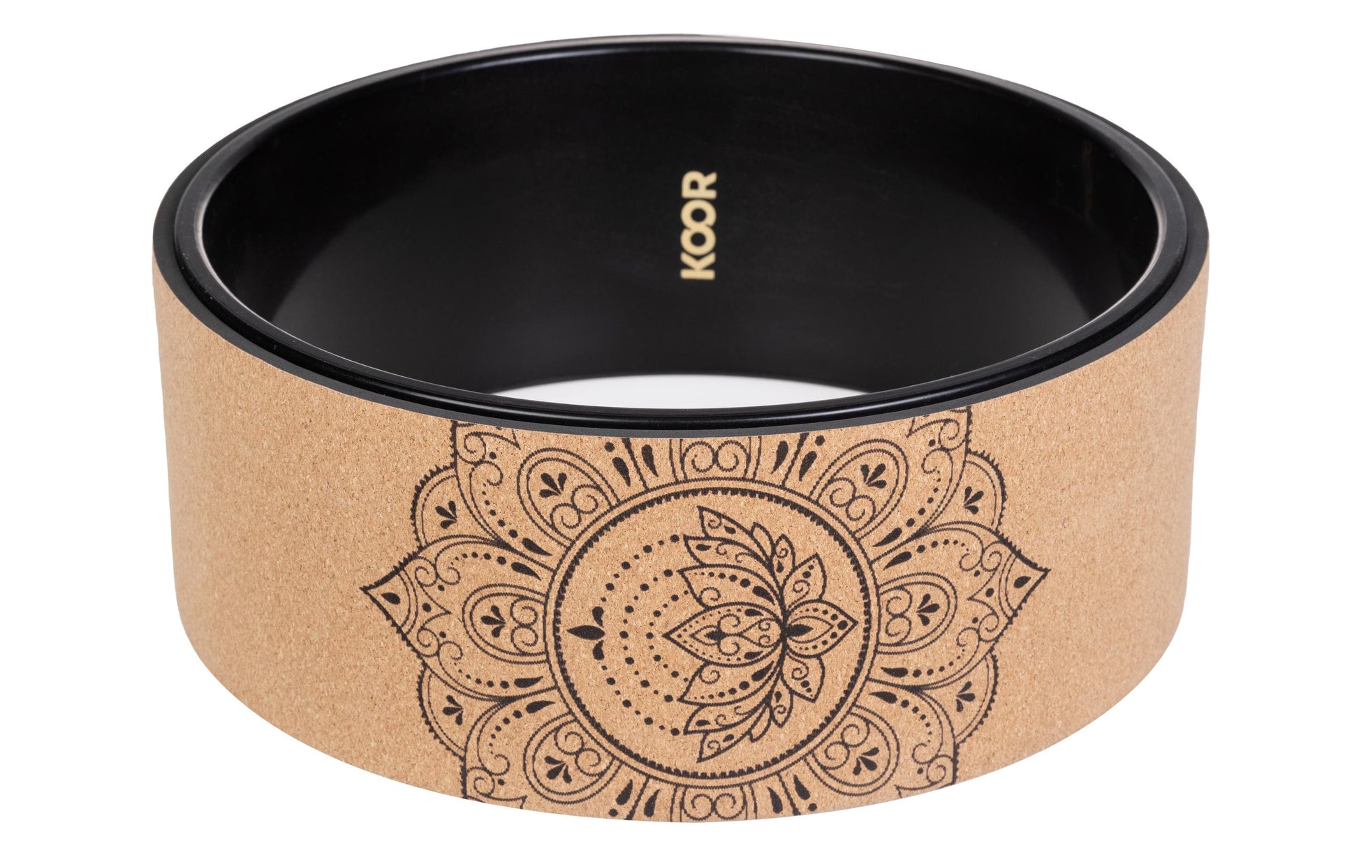 KOOR Yoga-Rad F01634, Ø 32 cm, 13 cm breit – Braun, Kork
