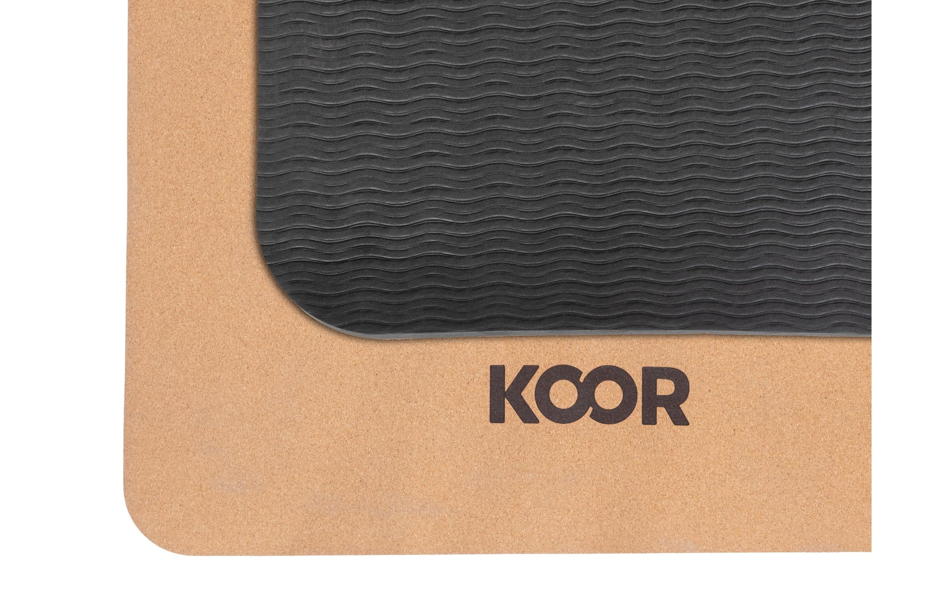KOOR Yoga-Set – 183 × 61 × 0,4 cm – 3-teilig, inkl. Übungsband, Aufbewahrungsbox – braun/lila – Kork