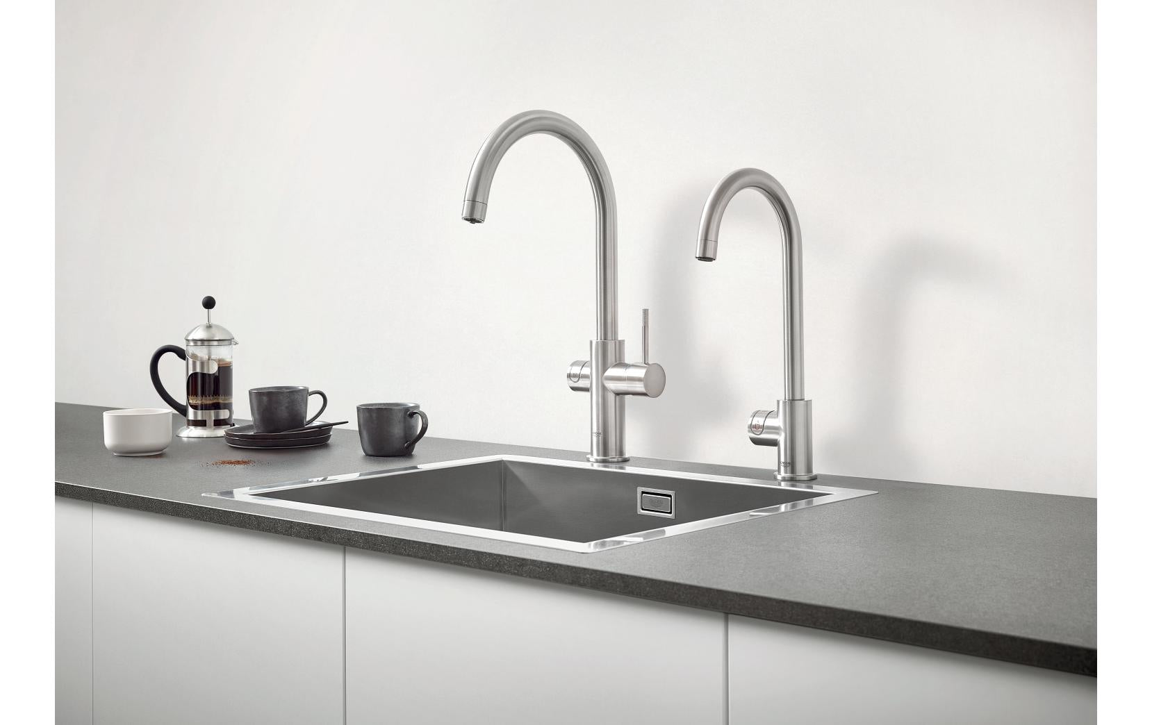 GROHE Blue Professional C Auslauf-Set – Messing, 270 W, Silber