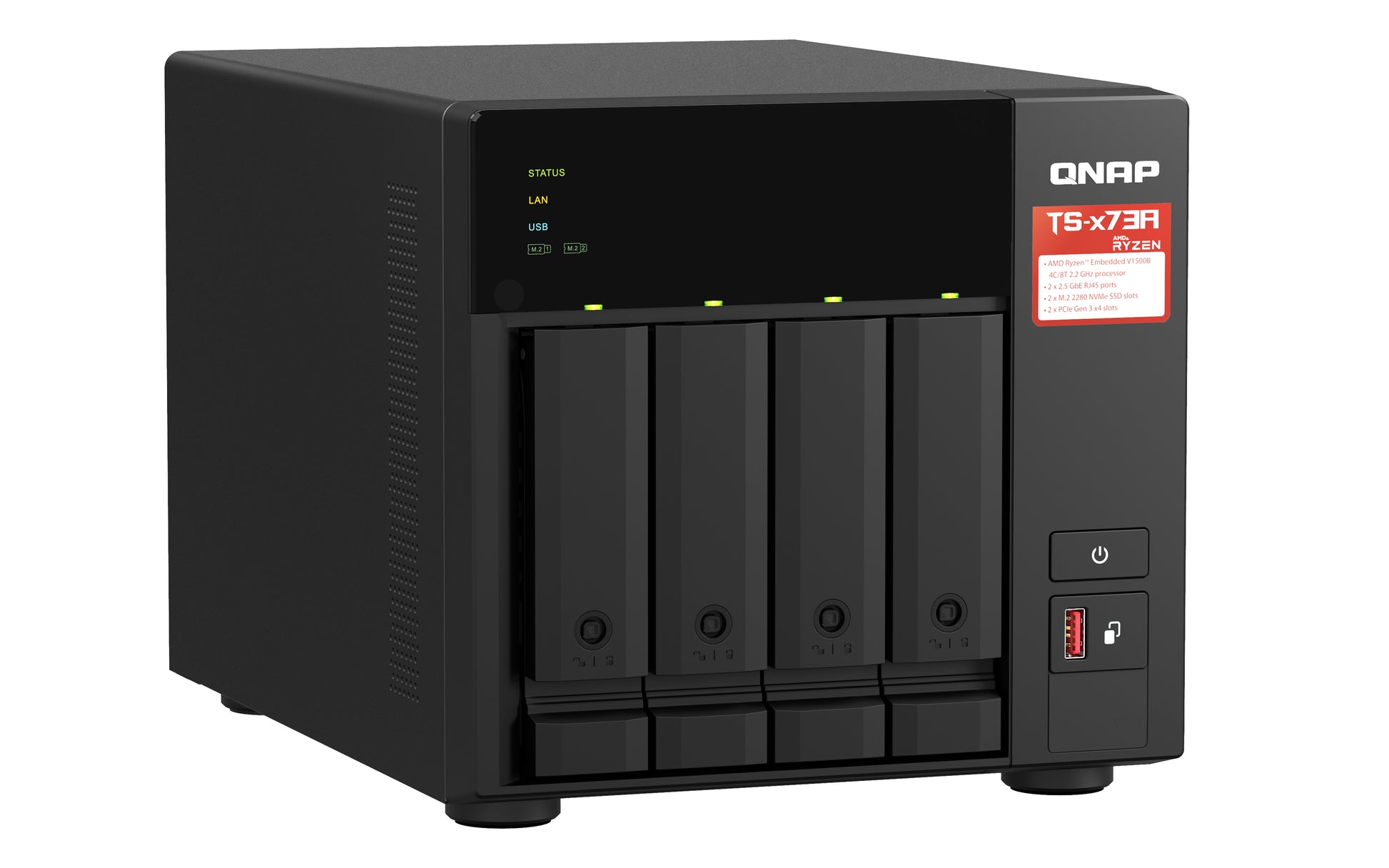 QNAP TS-473A-8G Allgemeines Speichergerät – 4 Bay