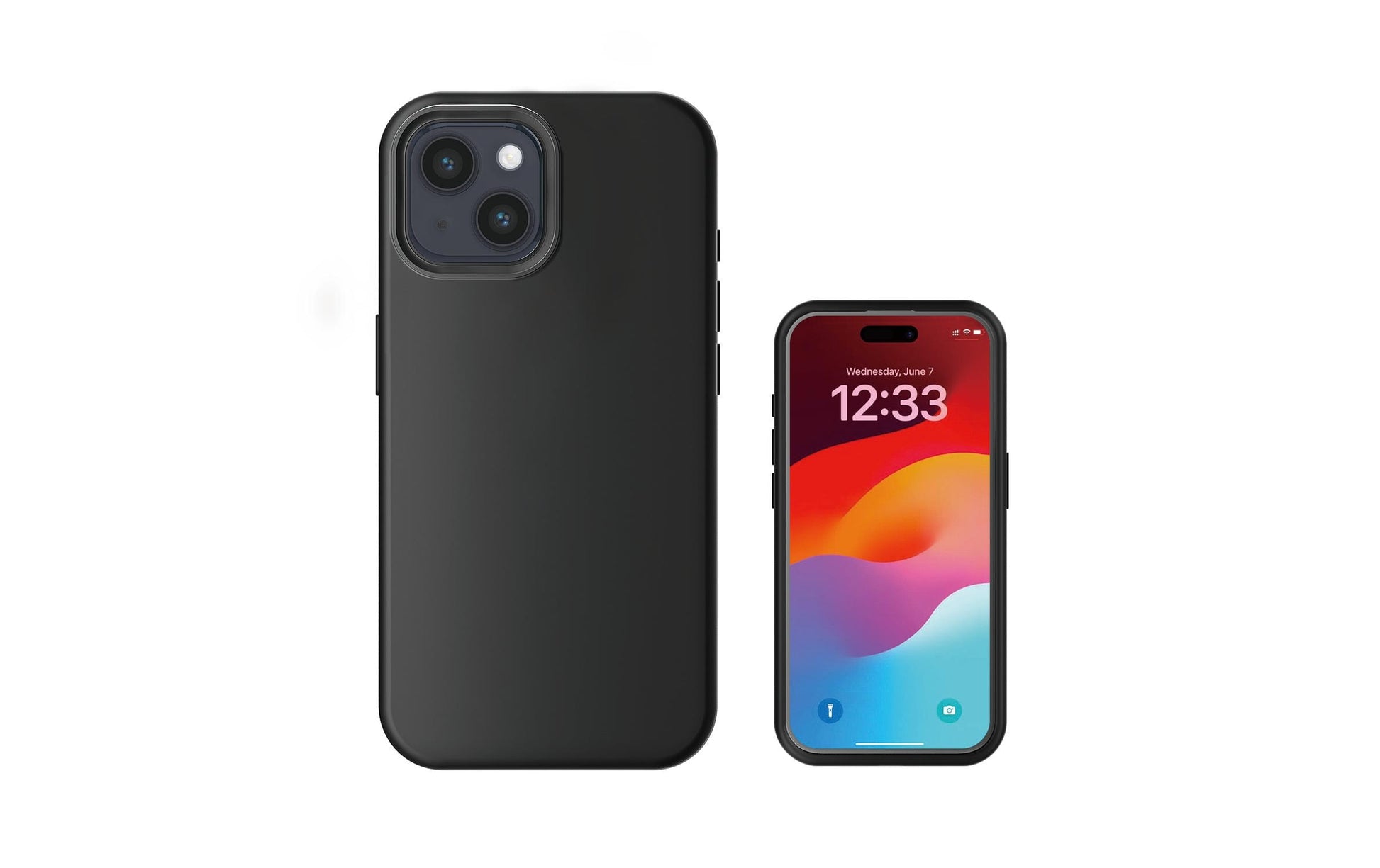 4smarts Silicone Cupertino Ultimag Backcover – für Apple iPhone 15 Plus, MagSafe, Mikrofaser+Silikon, Schwarz