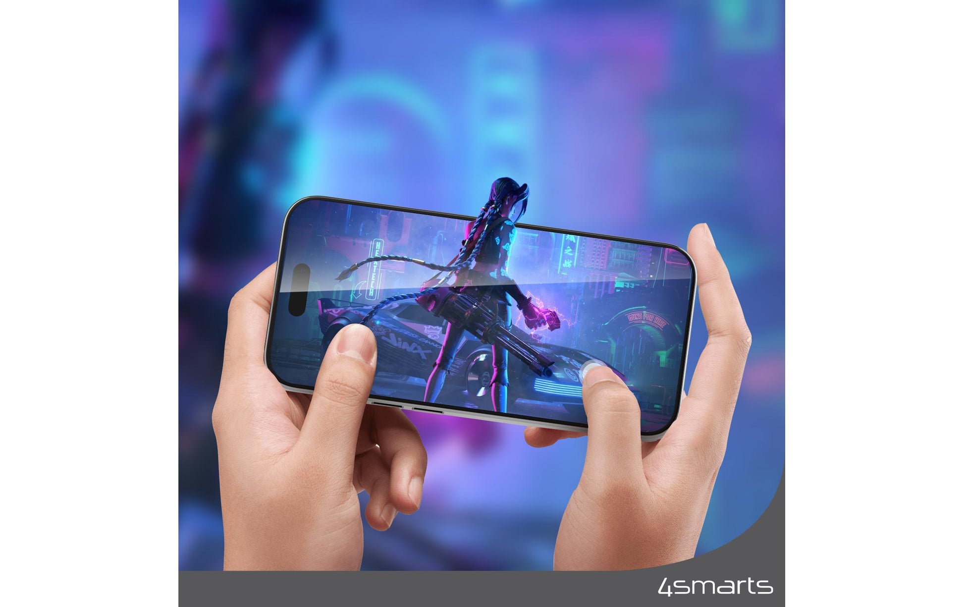4smarts Displayschutz (Panzerglas), 9H – für iPhone 15 Plus – mit Applikator