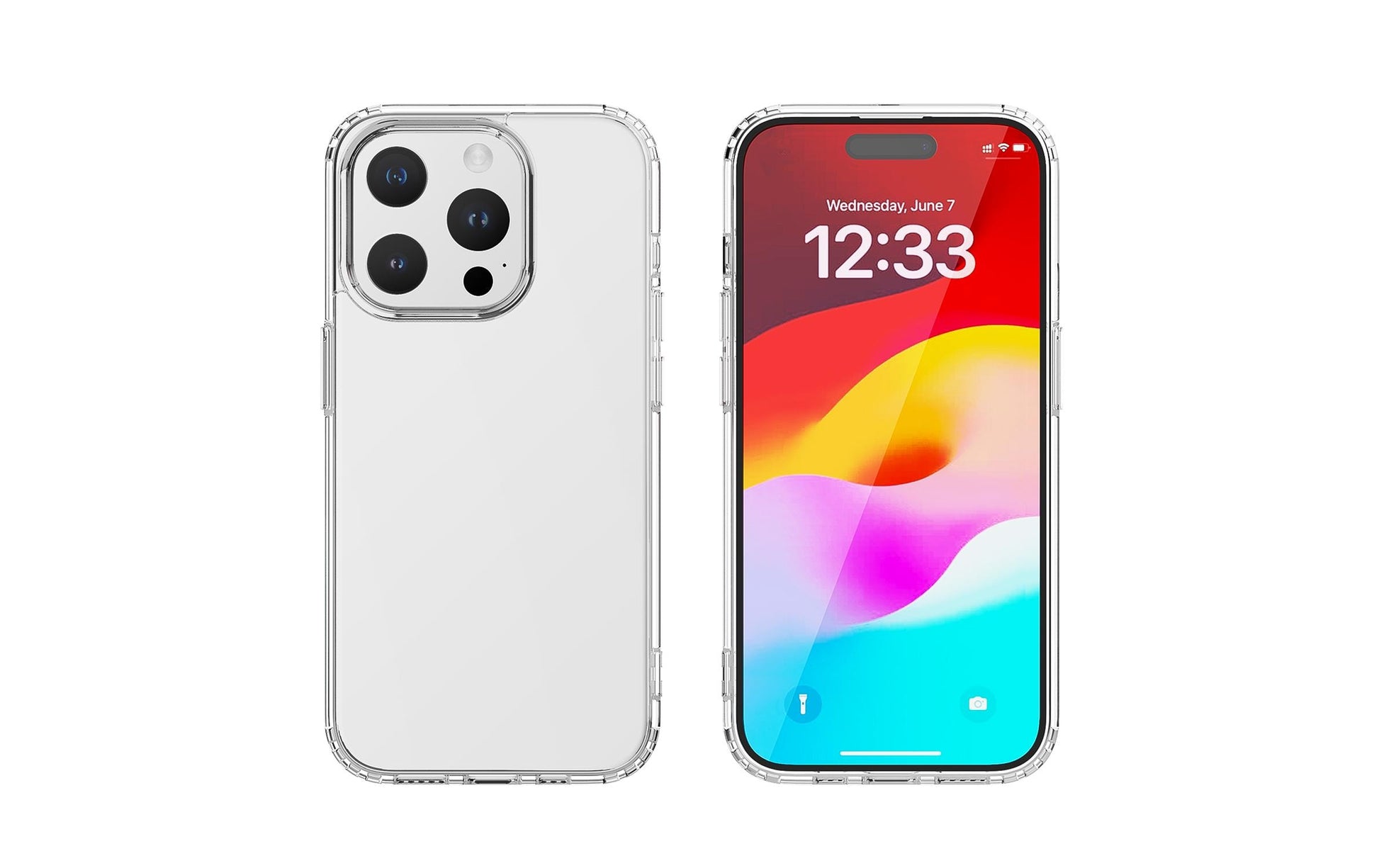 4smarts 360° Schutz Set Folio – für Apple iPhone 15, MagSafe, Glas, Transparent